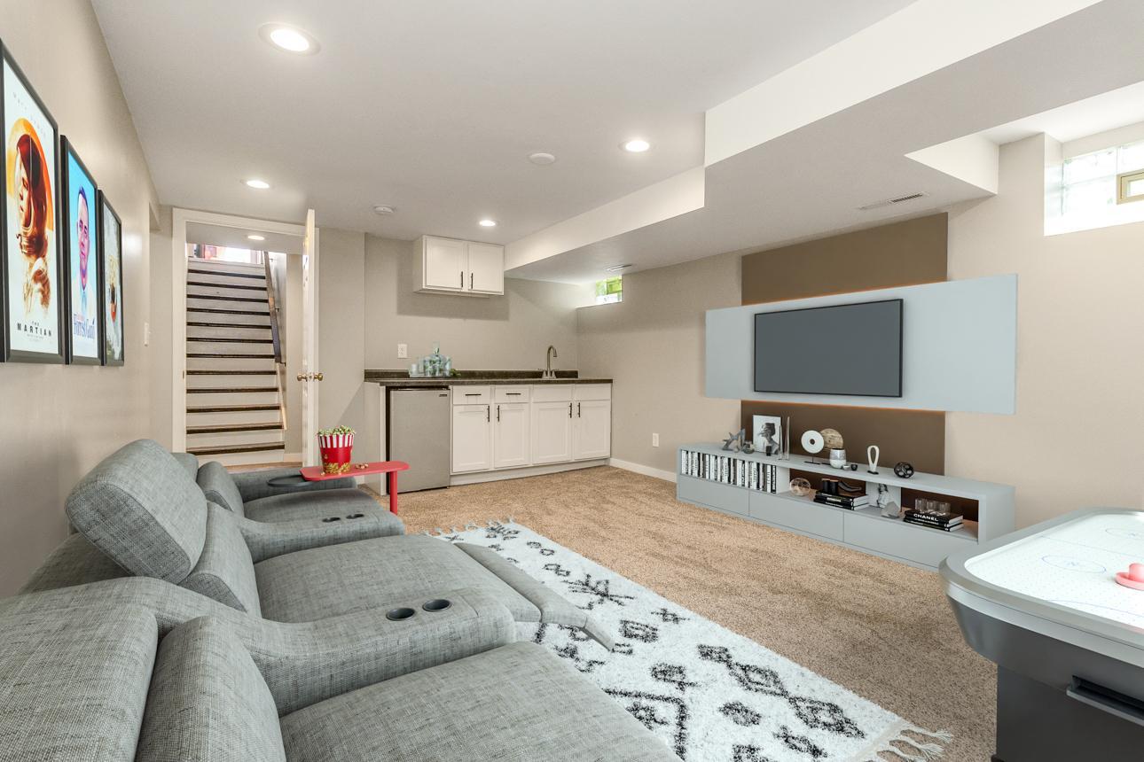 virtually staged Family rm