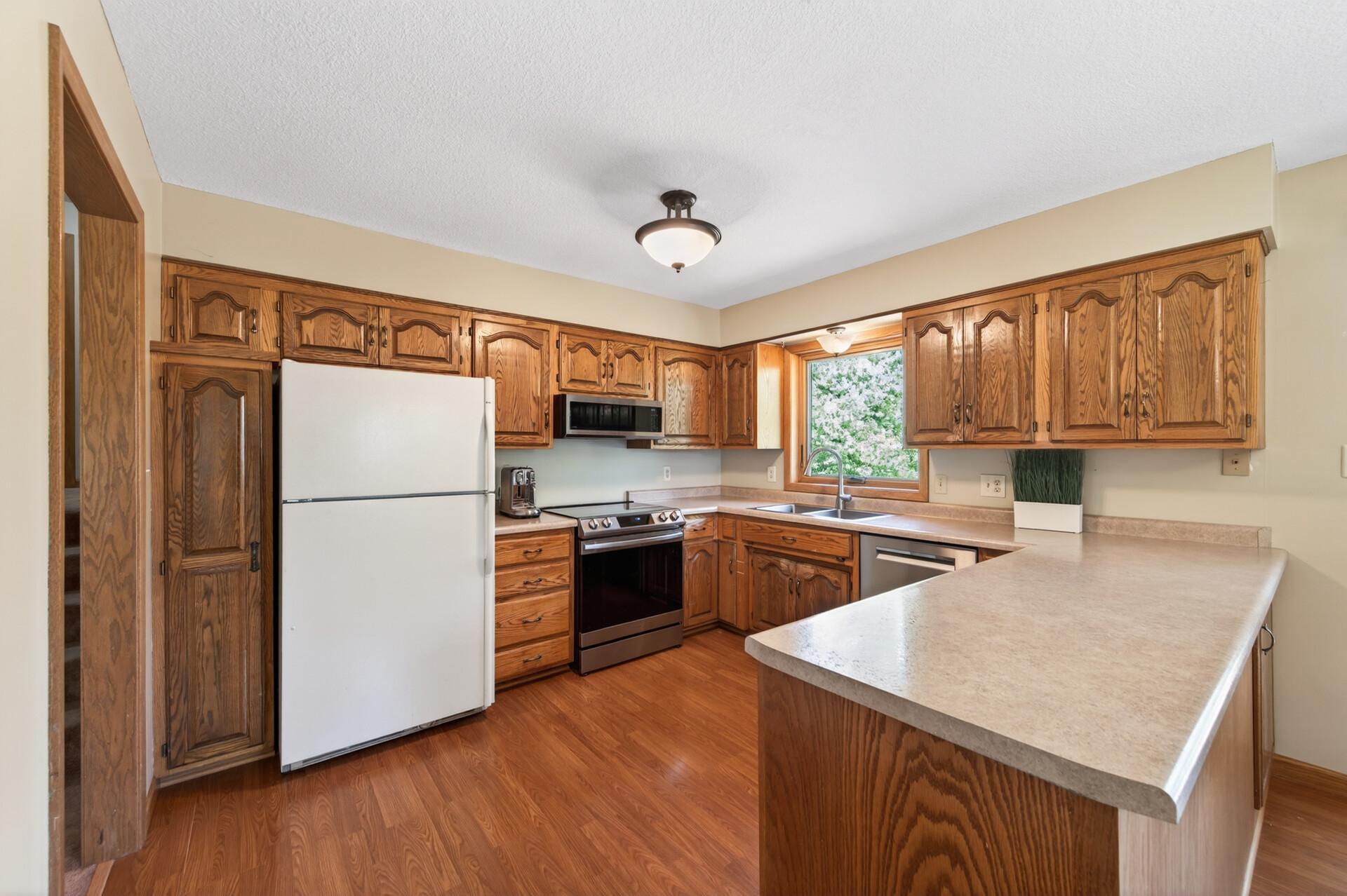 Plenty of counter and storage space