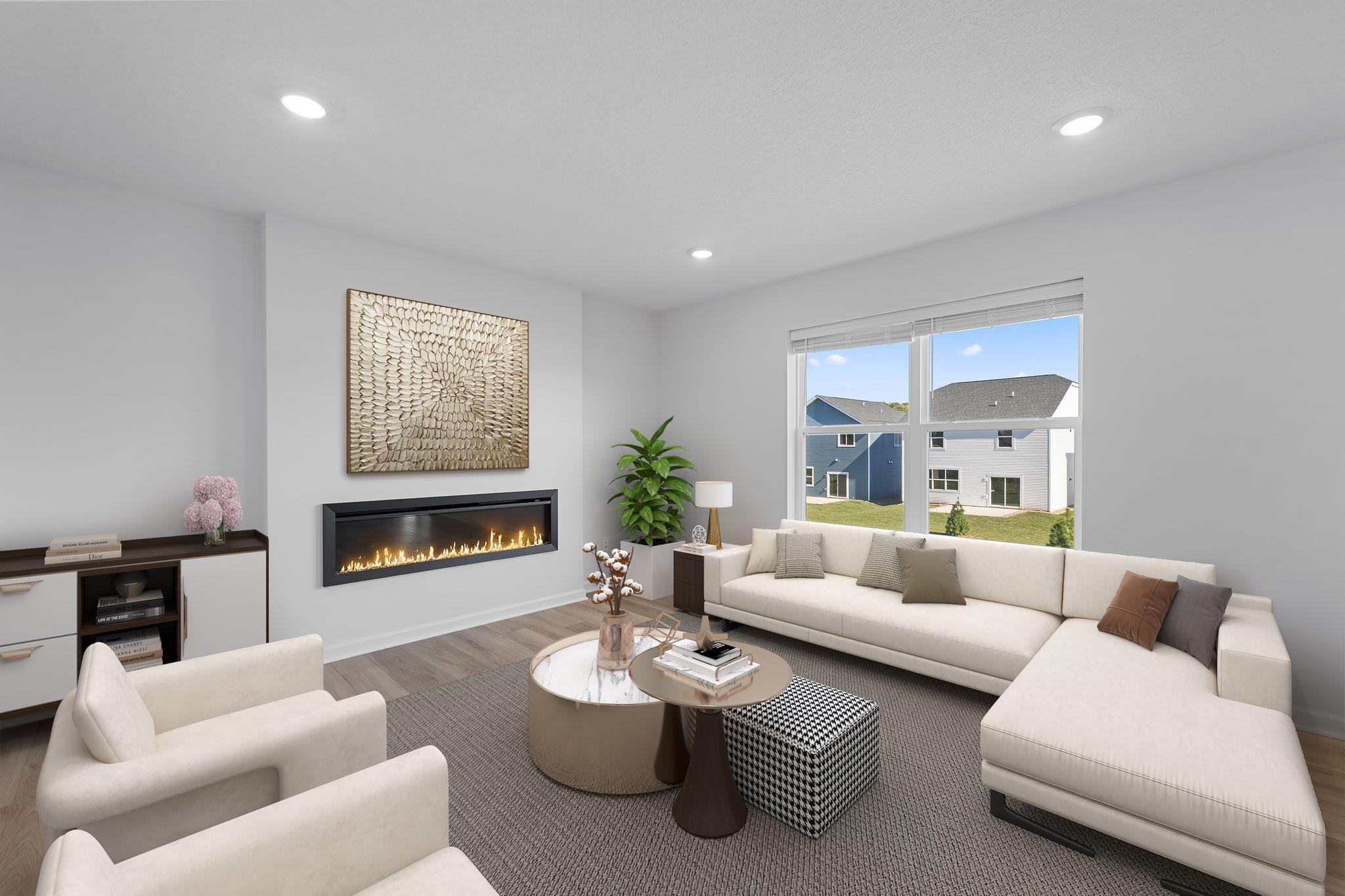Family Room Virtual Staging