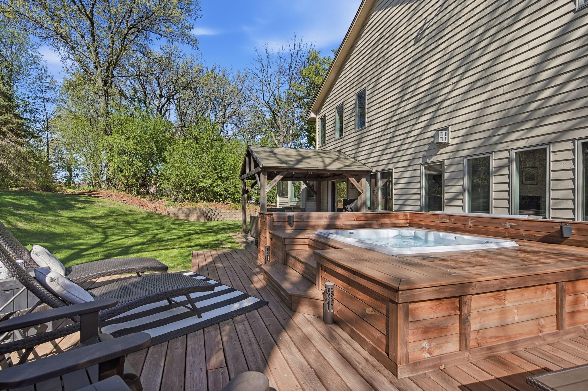 Expansive patio and decking