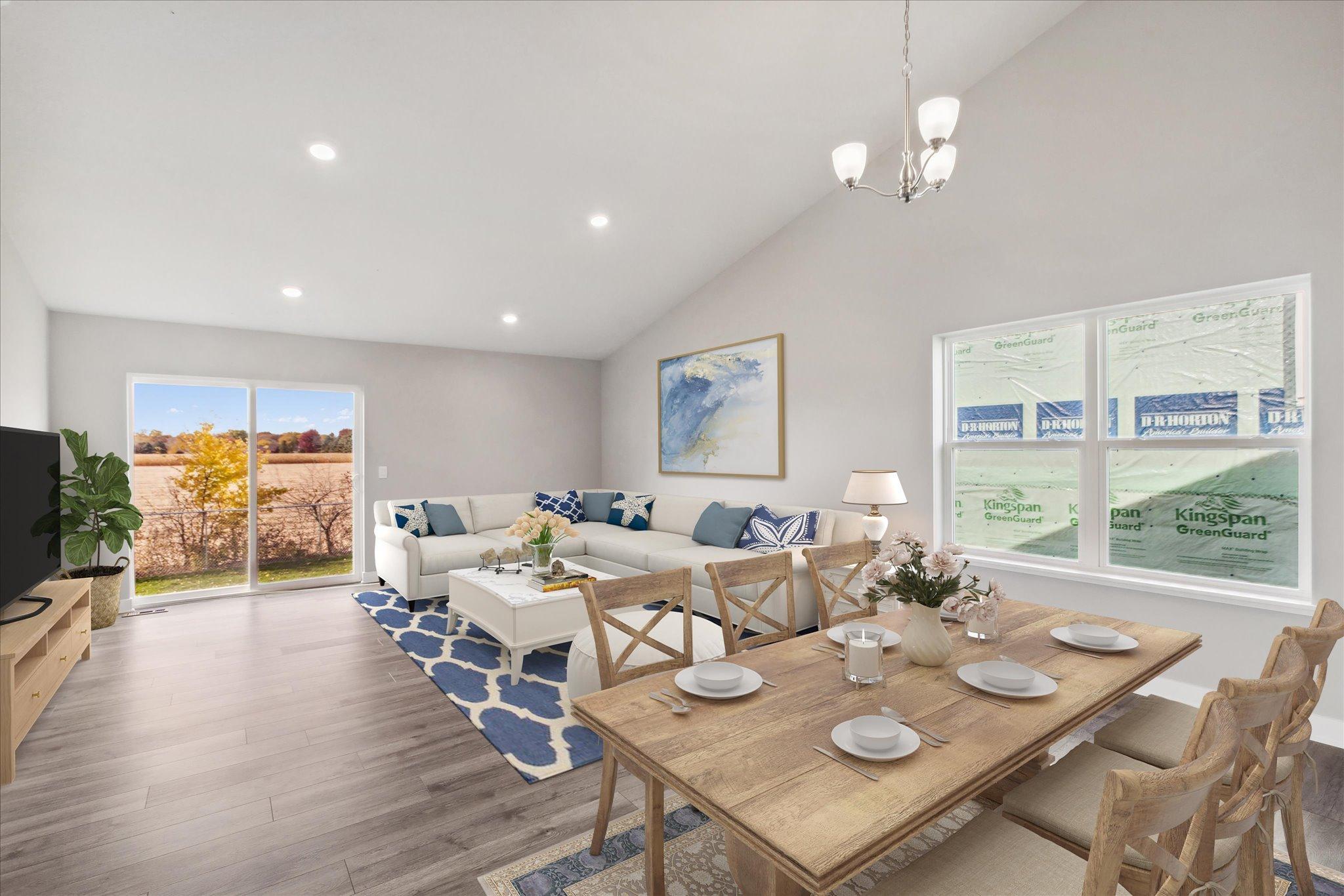Vaulted ceiling and windows throughout means plenty of natural light