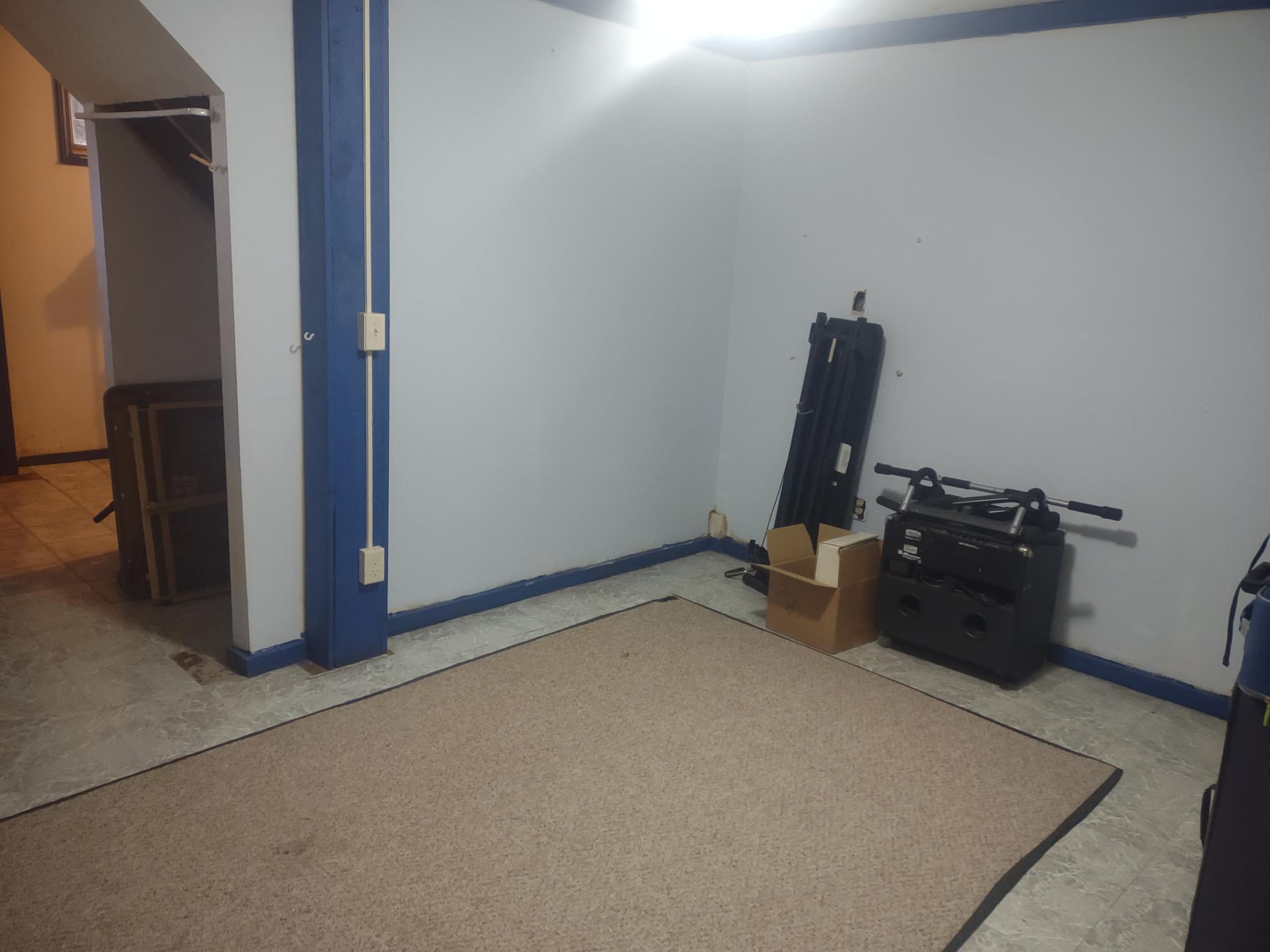 finished basement room