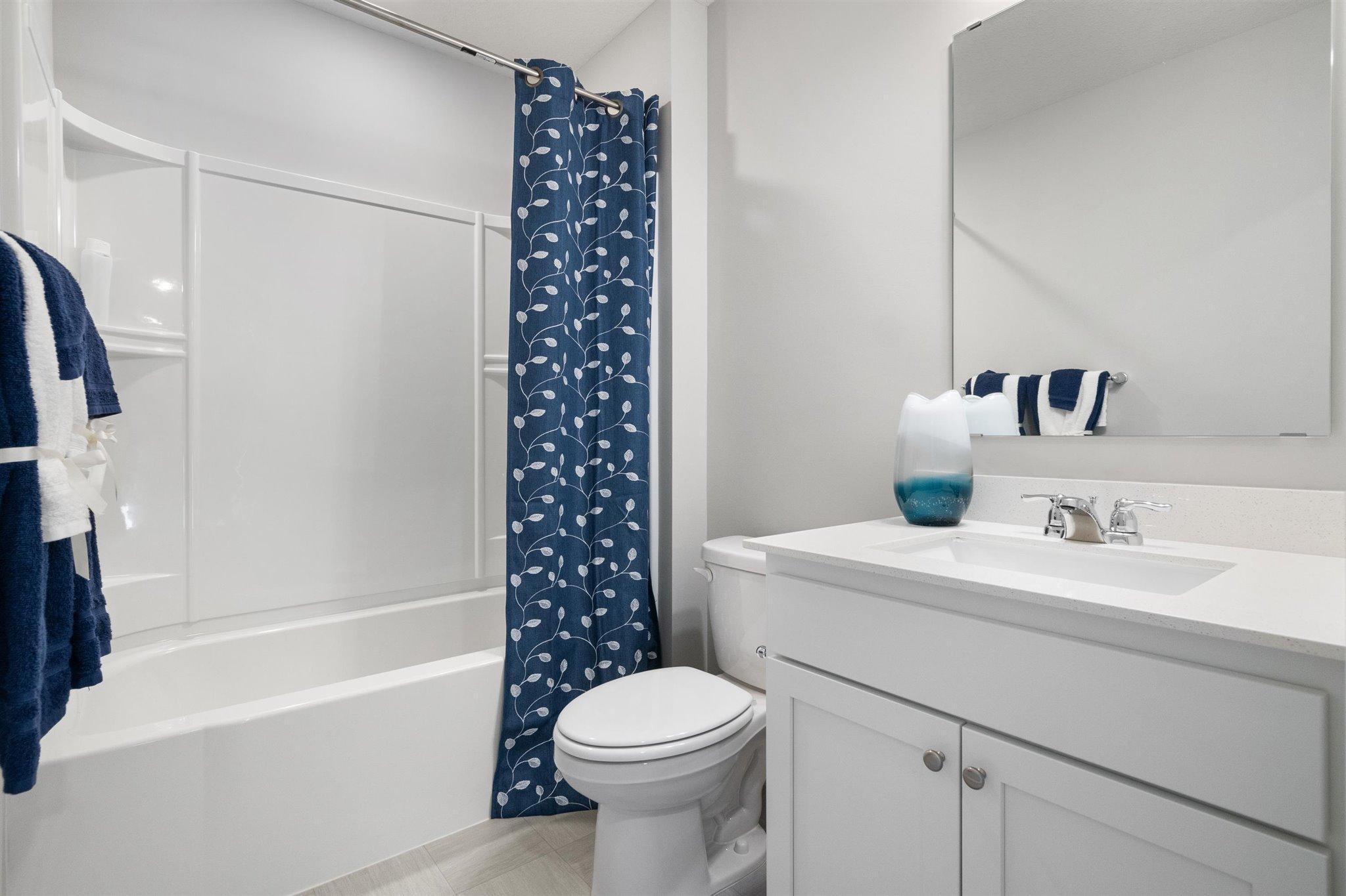 Bathroom #3 on lower level, colors and finishes may vary!