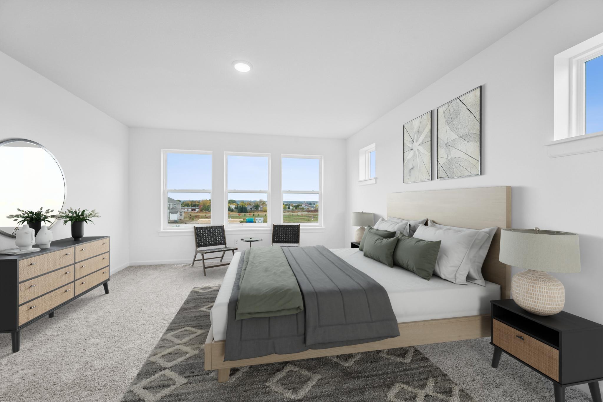 Staged owners bedroom-picture of similar home