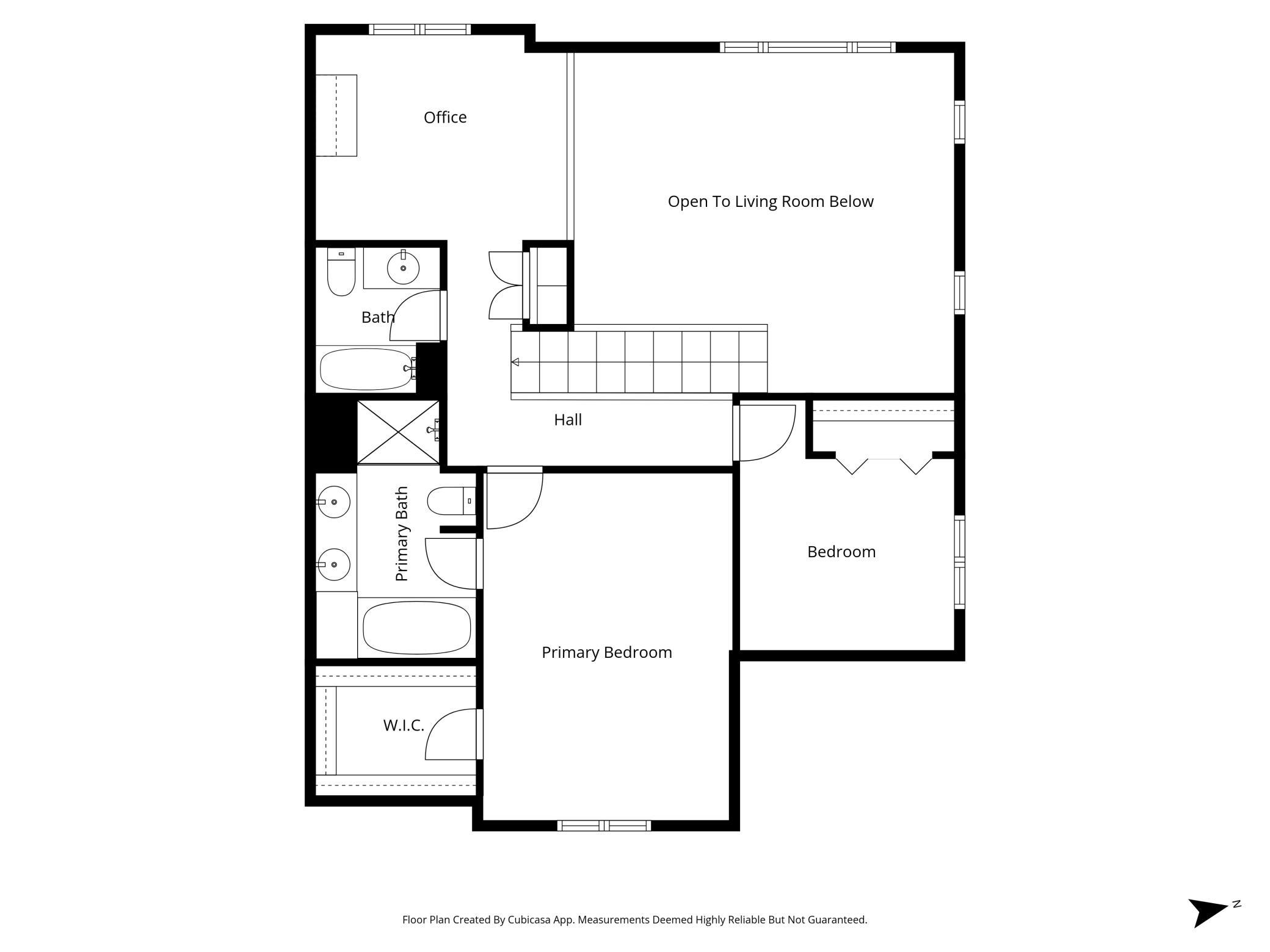 Upper level floor plan
