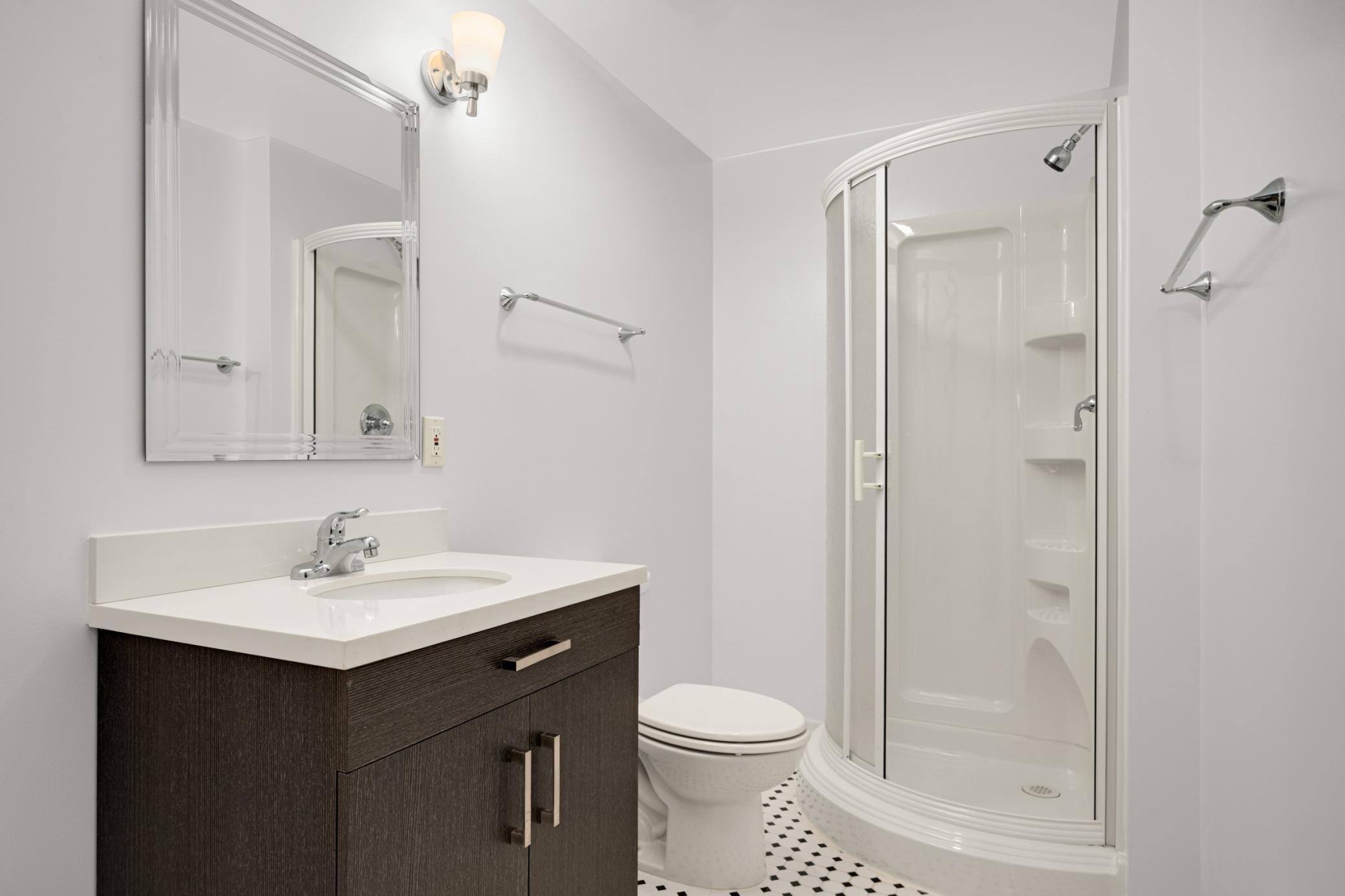 3/4 bathroom in the lower level
