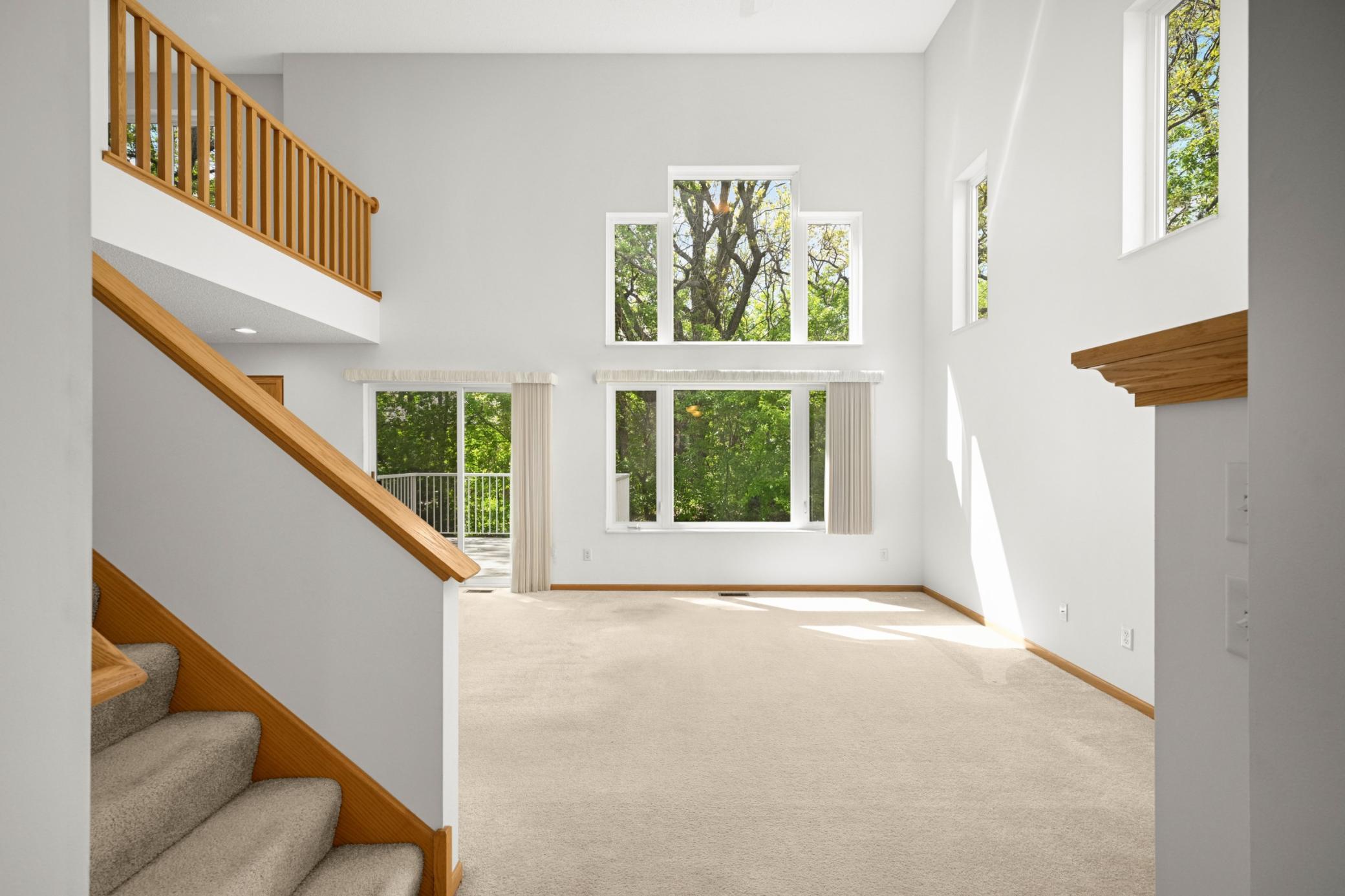 Enjoy the view out the large living room windows