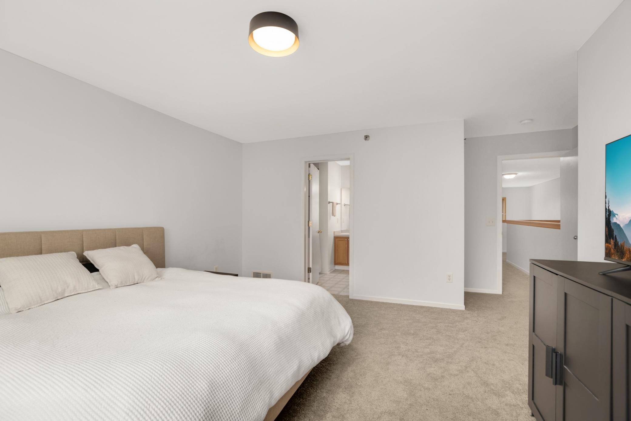 Full bath access directly from bedroom