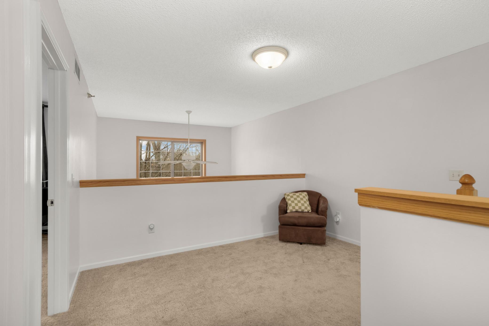 Spacious loft area offers many options