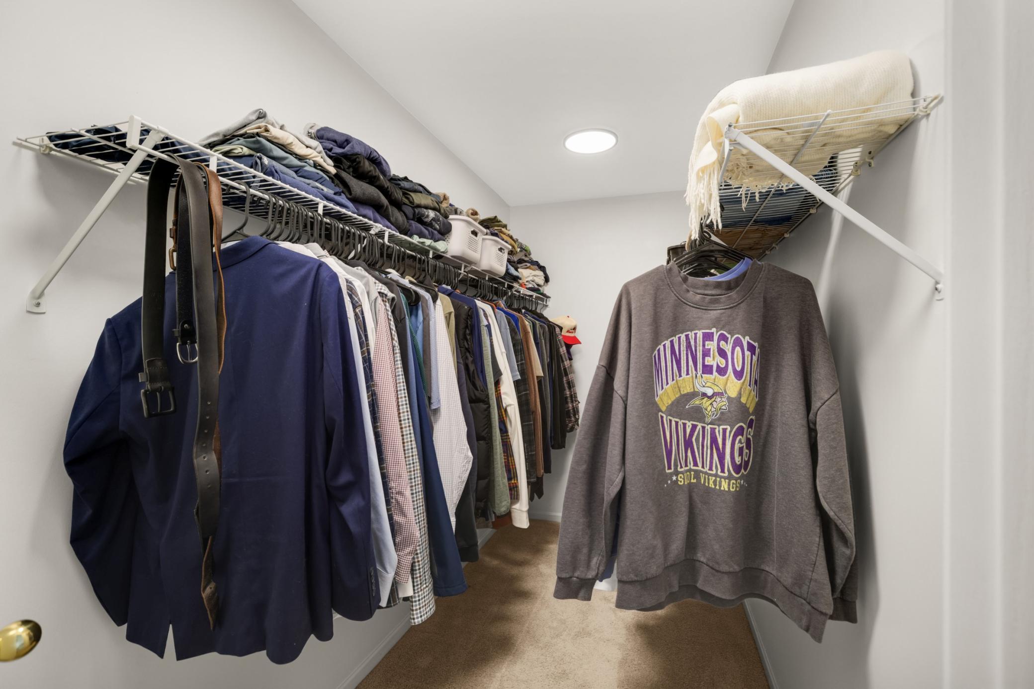 Walk in closet in primary