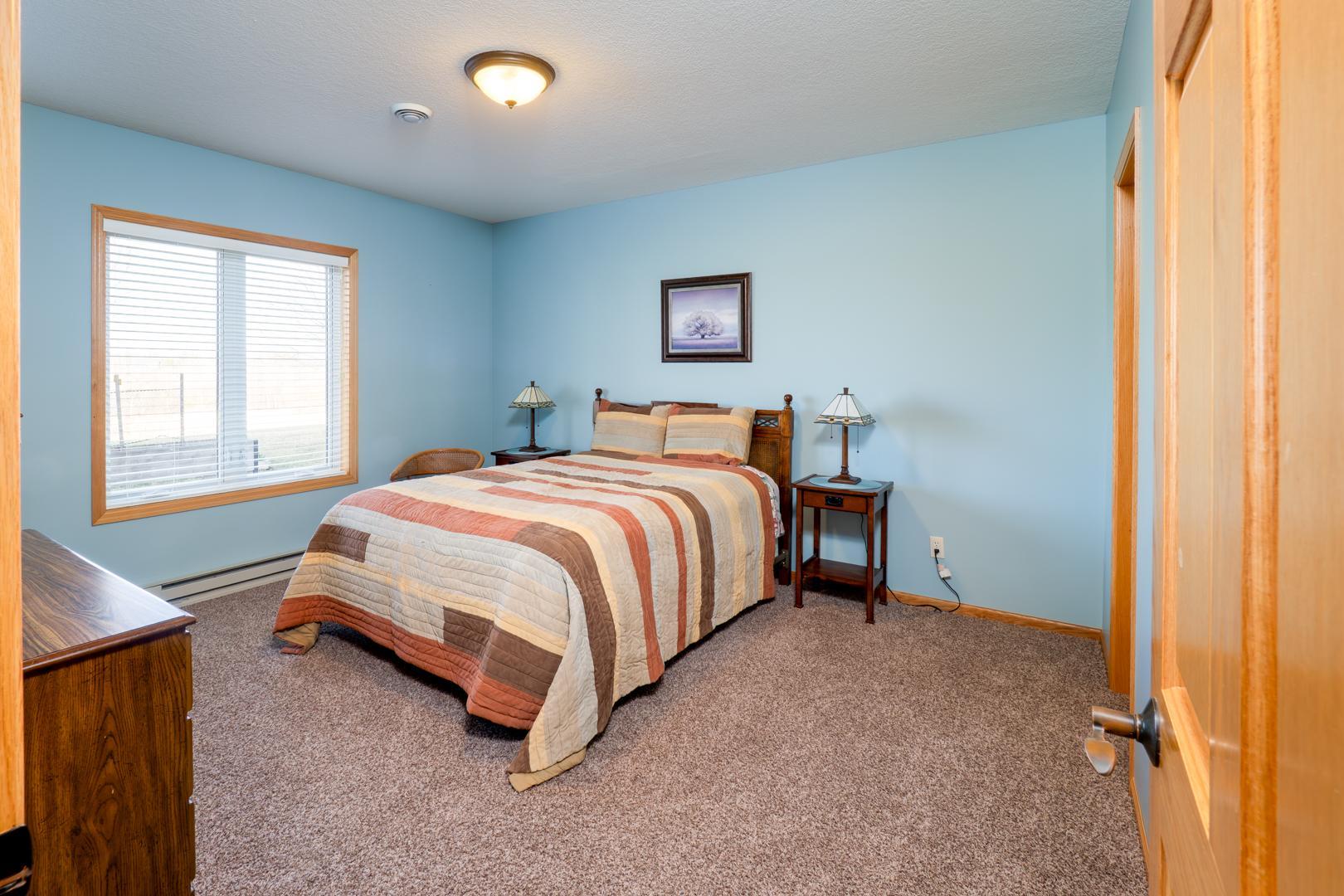 Lower level bedroom #2 with walk-in closet