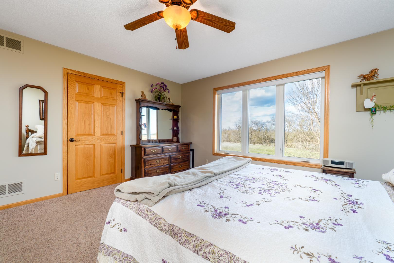 Spacious walk-in closet