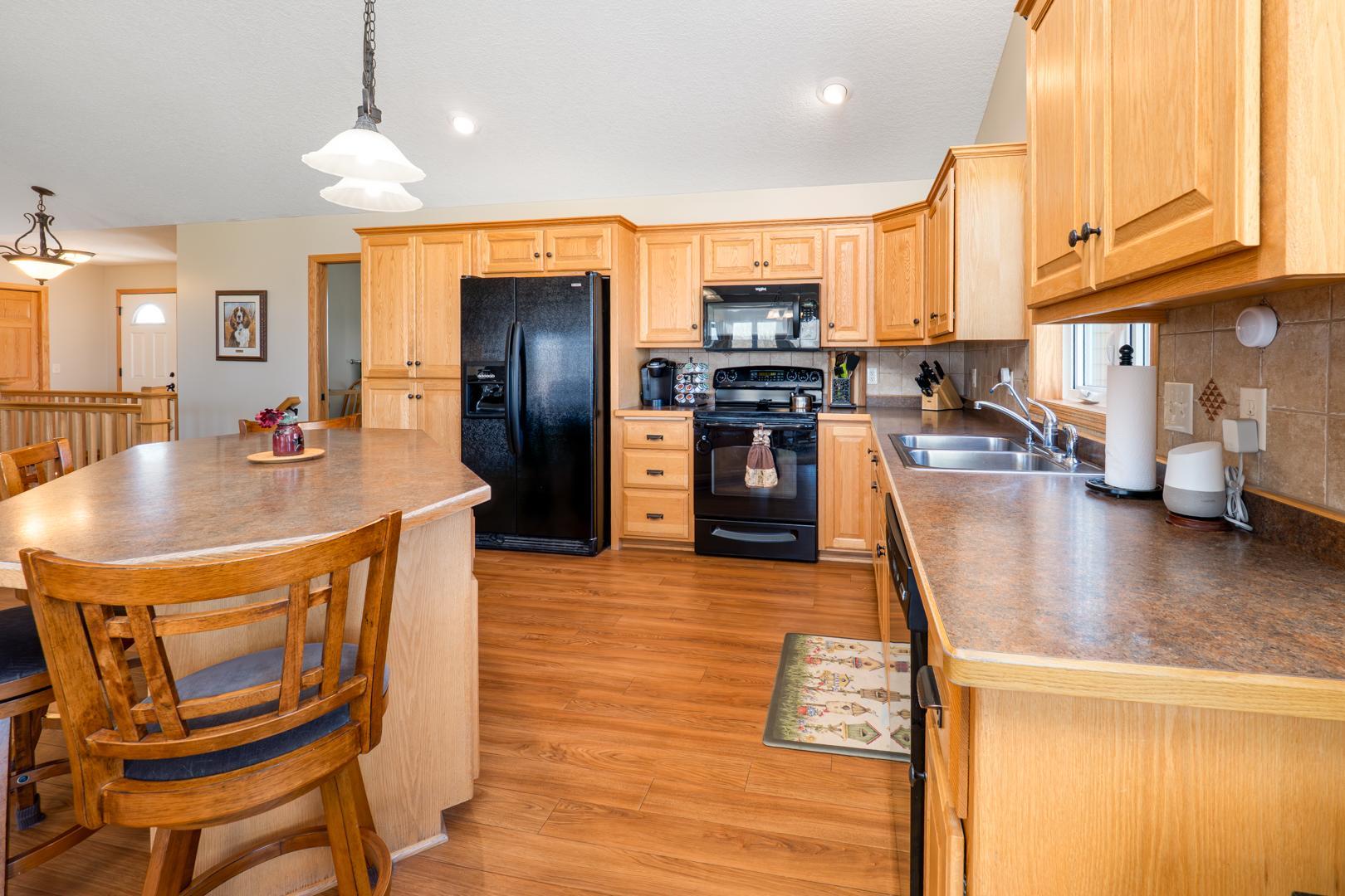 Great storage space in the kitchen cabinets