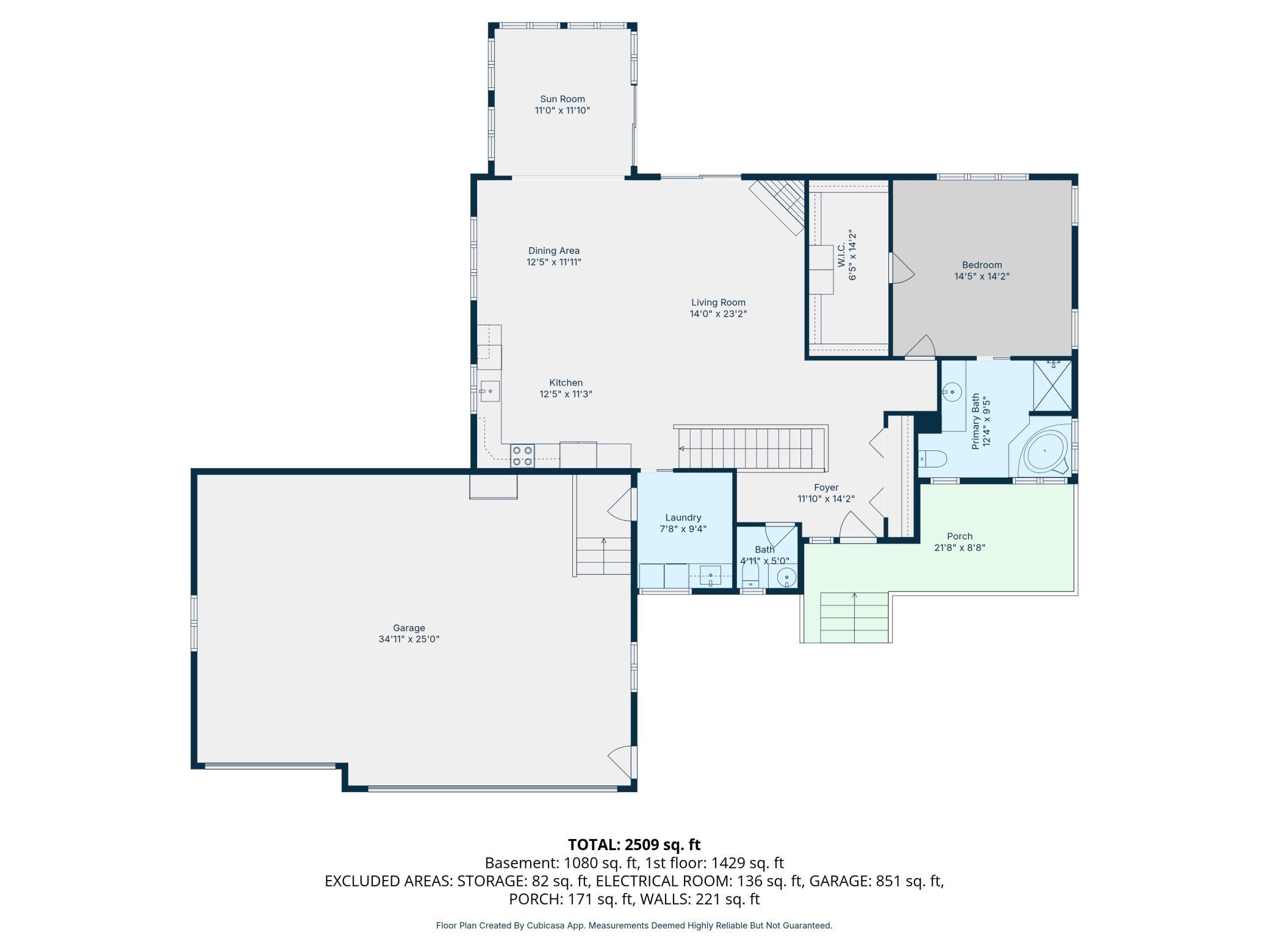 Main Floor - not including 12x16 deck