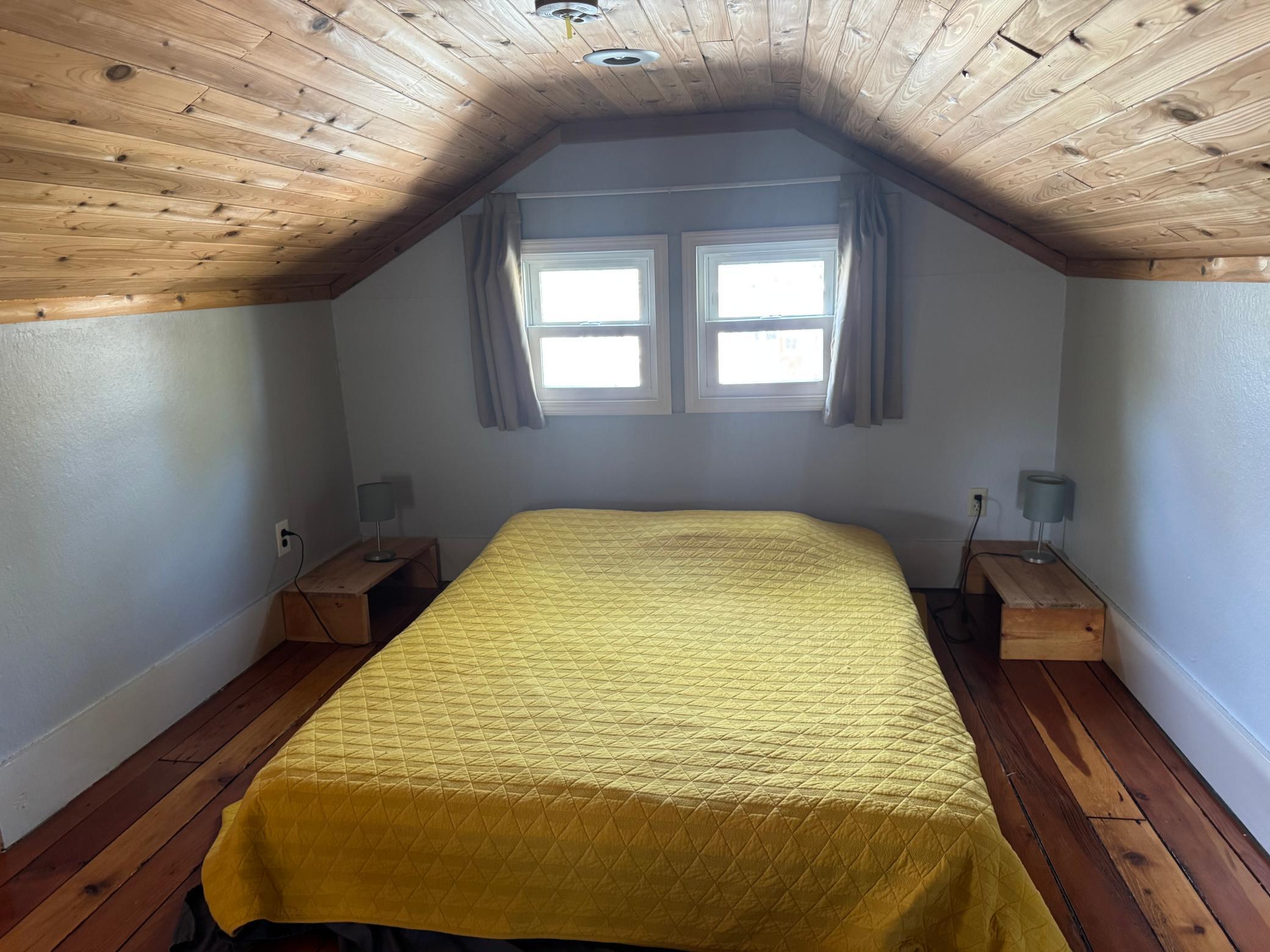 Upstairs space is a spacious perfect guest room, den office or playroom