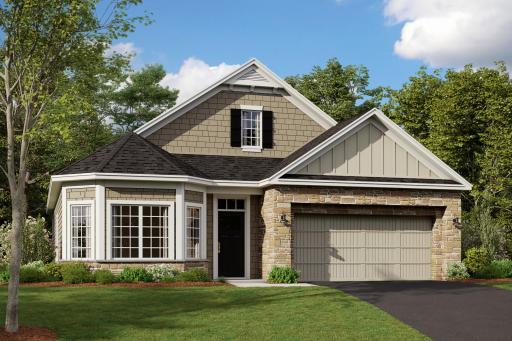 The Cedarwood- exterior colors vary, similar rendering