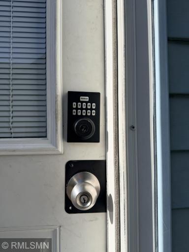 Side door has electronic lock with up to five codes and you can program any key in the door!
