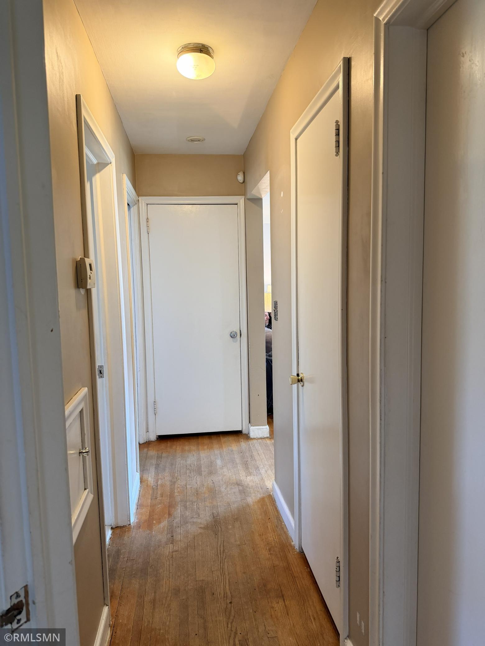Hallway between rooms and bathroom!