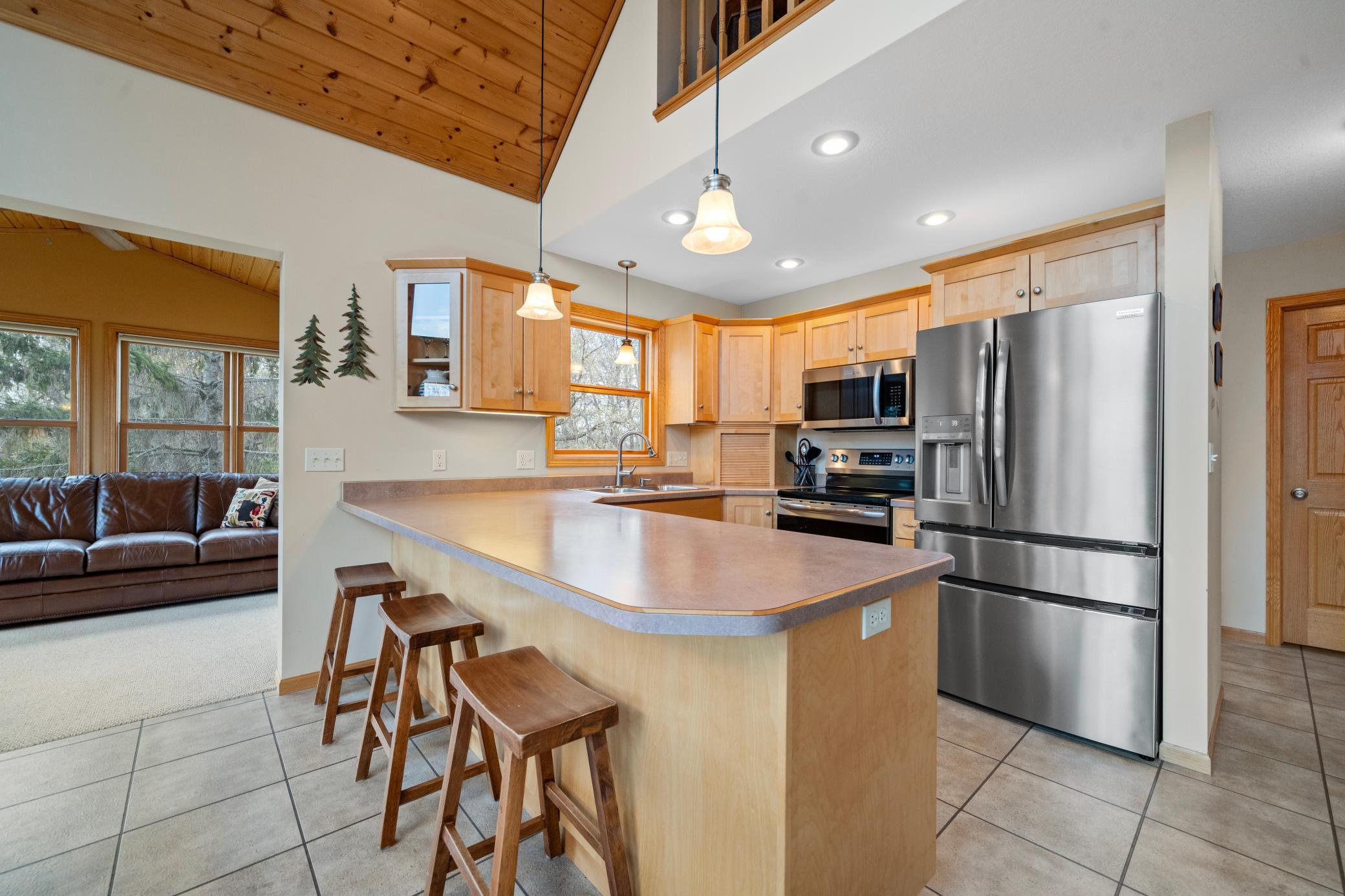 The kitchen is in the center of the activity - perfect for gathering and entertaining
