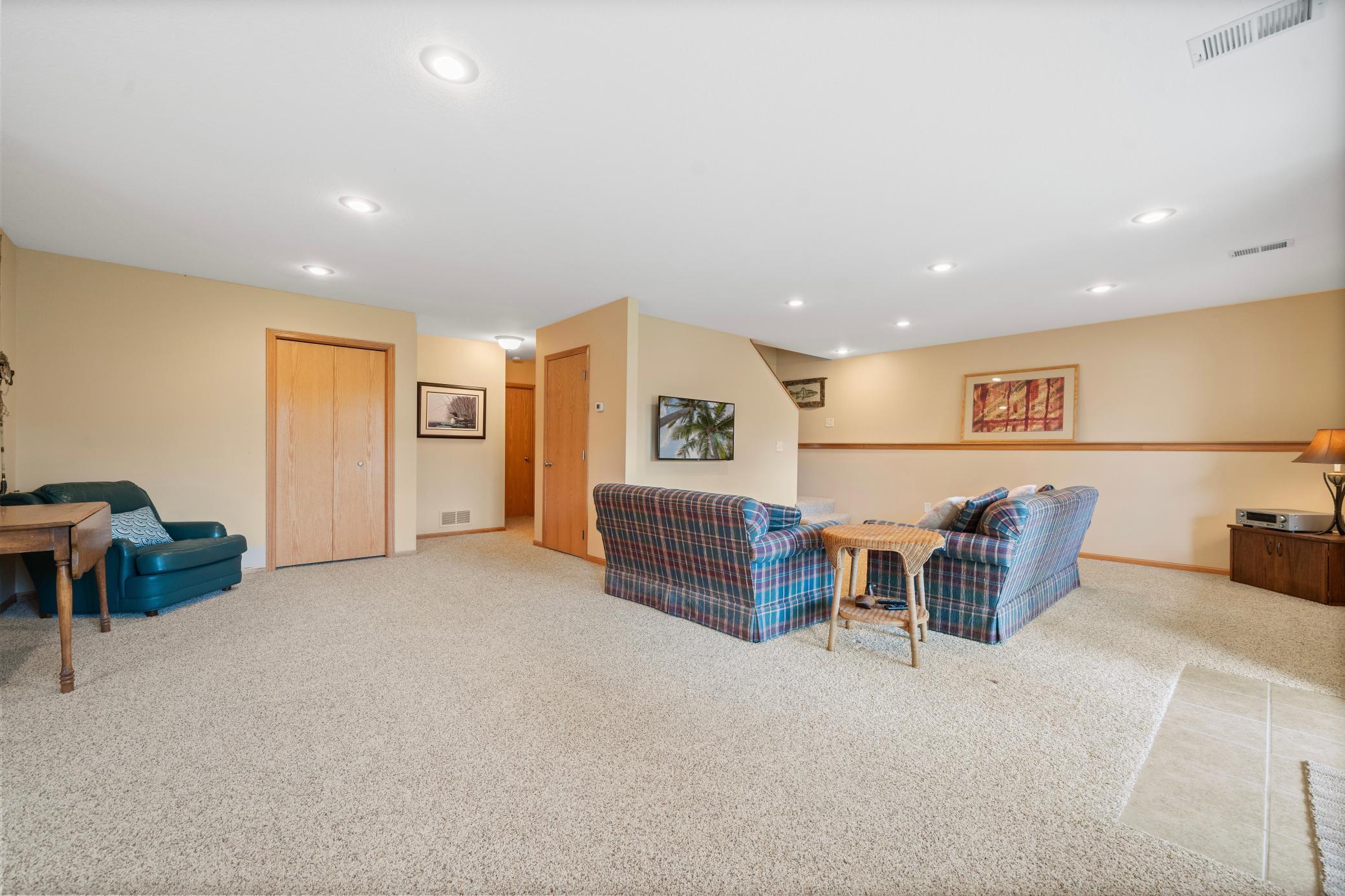 In-floor heat keeps the lower level nice and warm