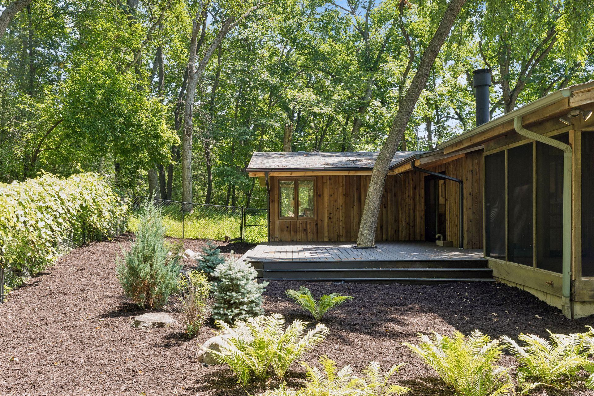 Backyard and deck.