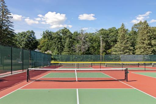 Association maintained tennis and pickle ball courts.
