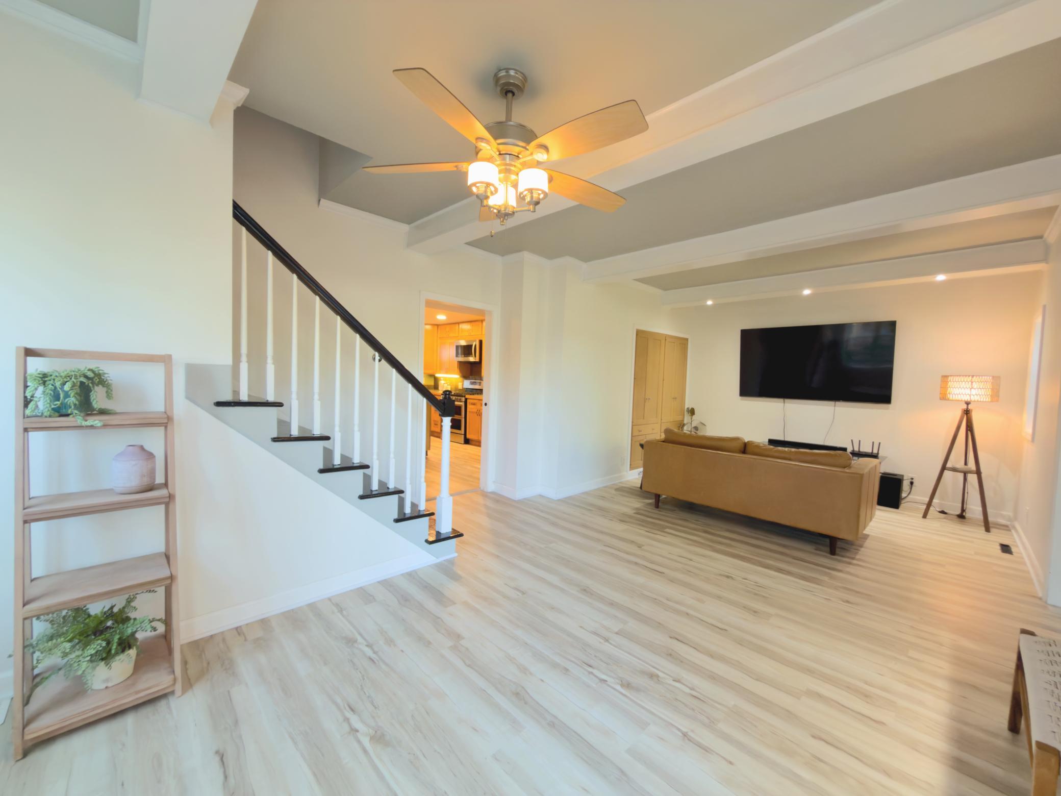 Fresh paint/new floors living room