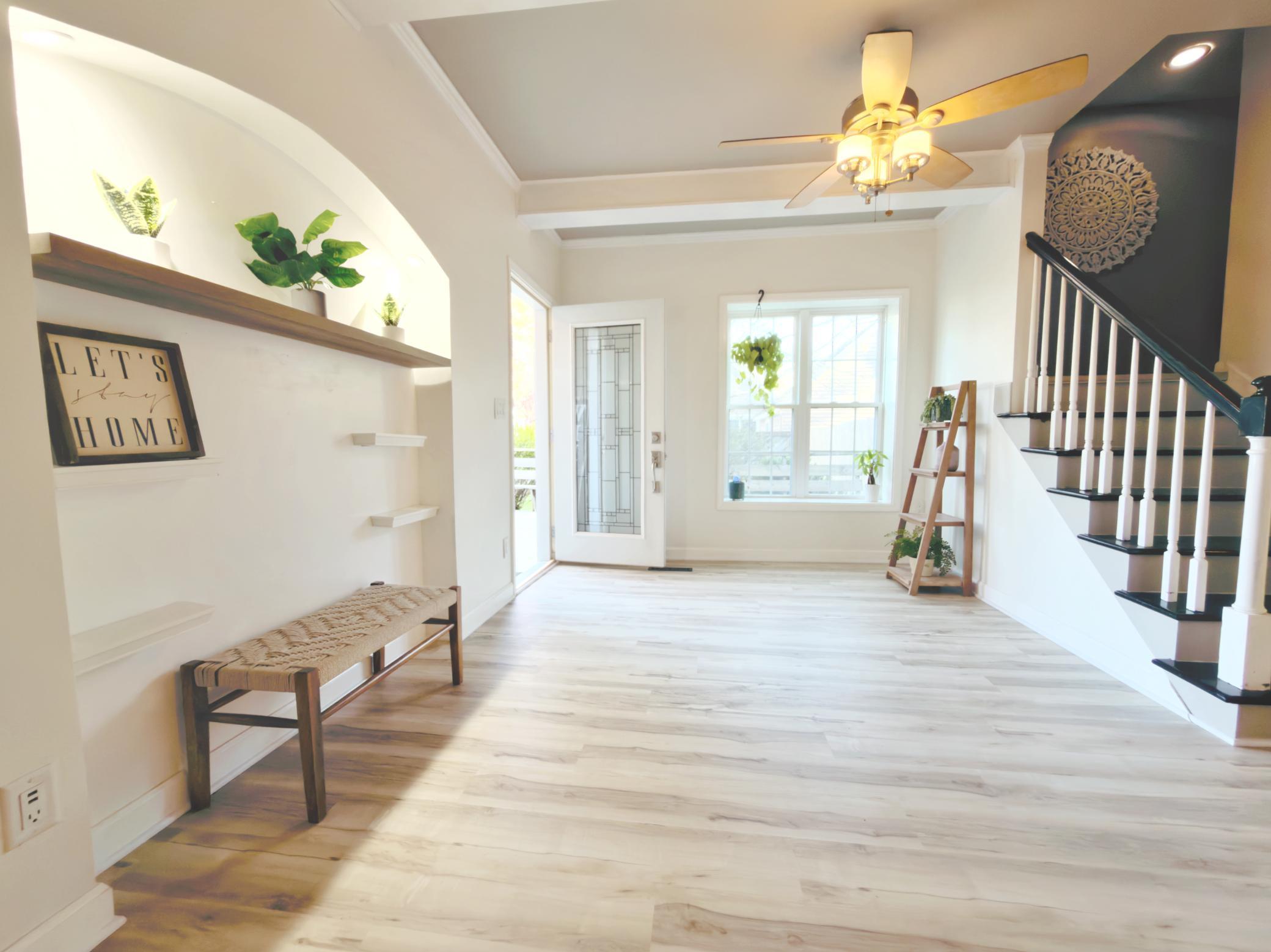 Fresh paint/new floors entry