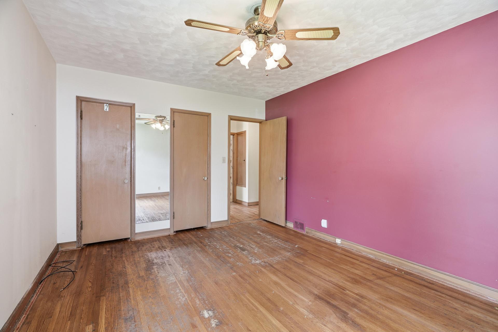 2 wall closets in primary bedroom.