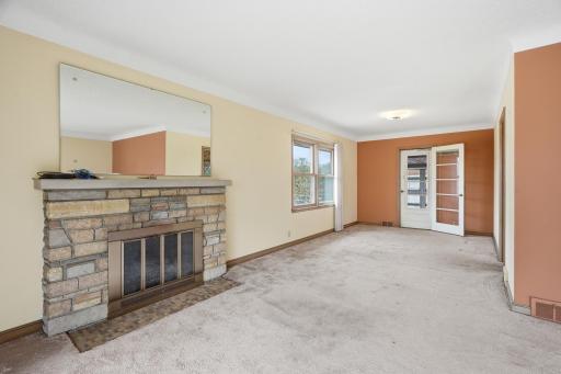 Wood-burning stone fireplace has not been used for years, and is not deemed to be in working order.