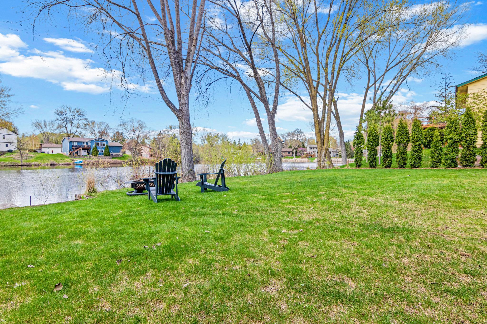 Enjoy making s'mores by the bonfire or fishing off the dock just steps away from your home.