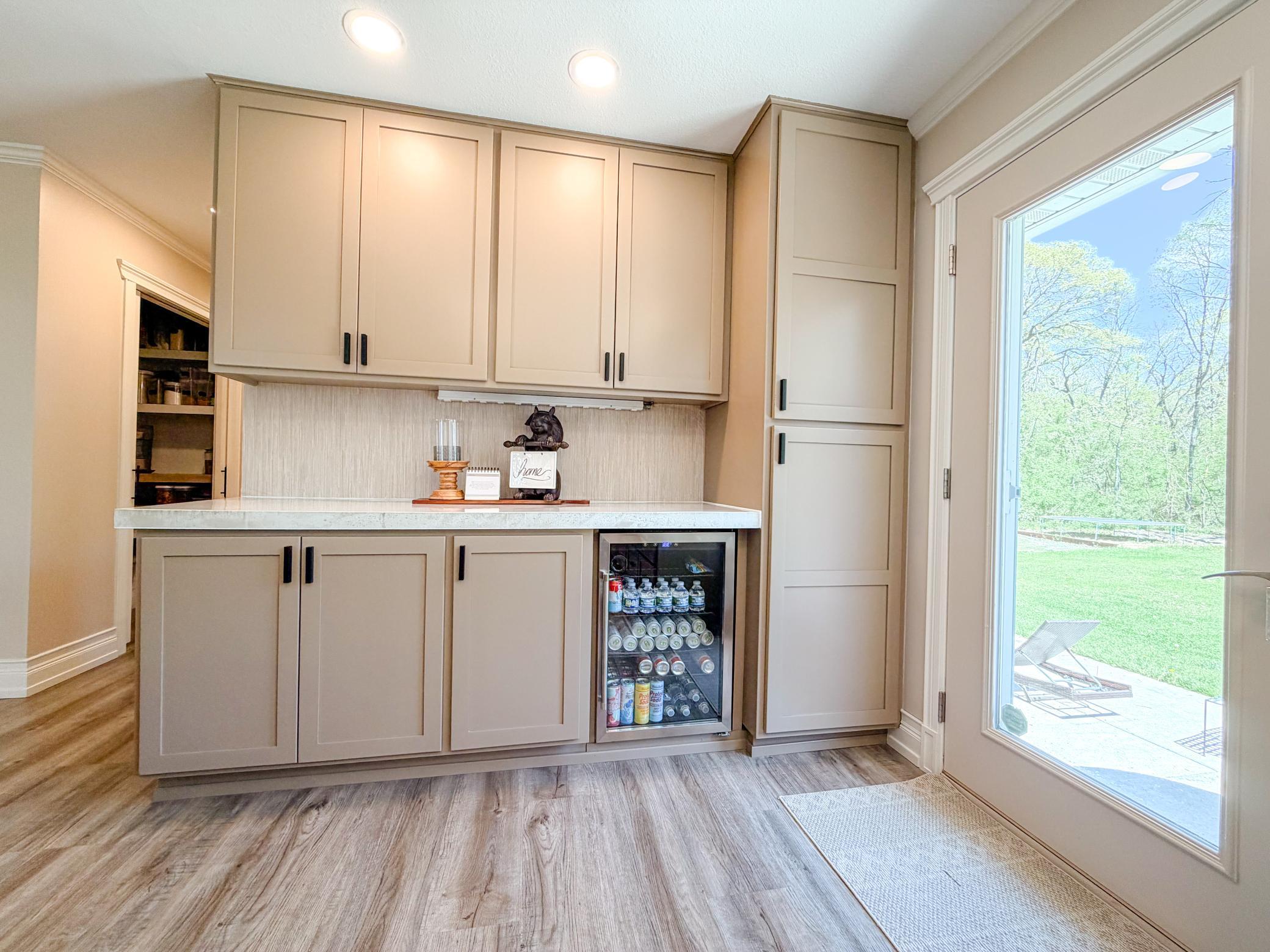 Beverage bar right off back patio