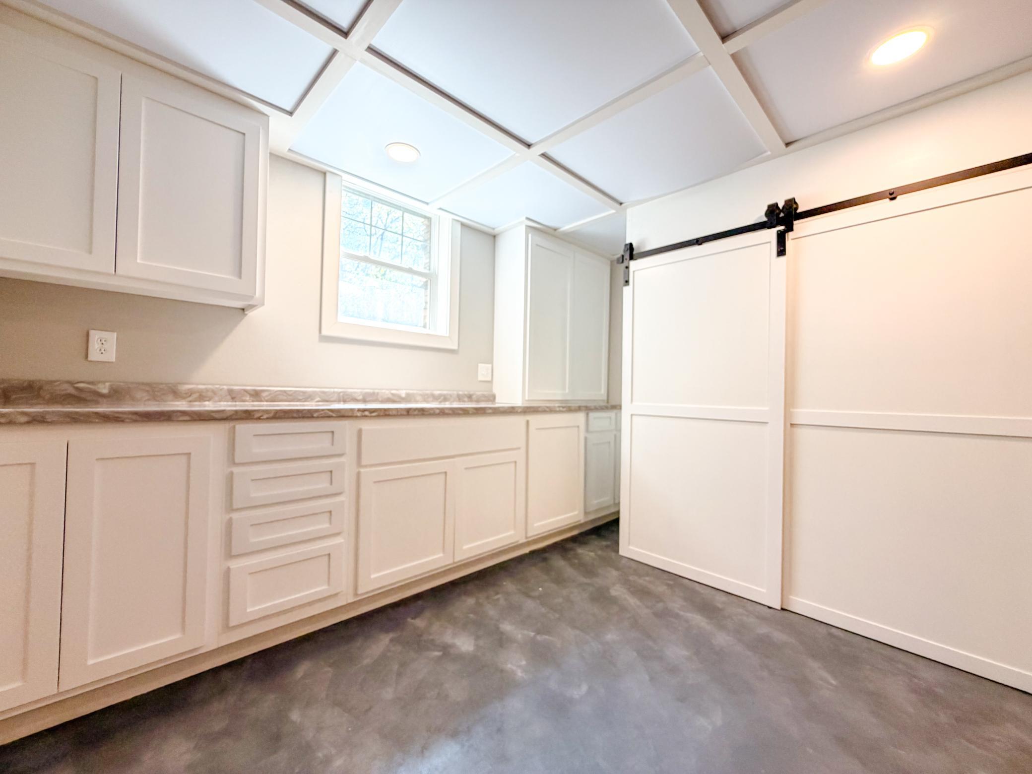 Built in upright freezer/fridge freezer and wet bar plumbed in.