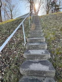 steps to lake