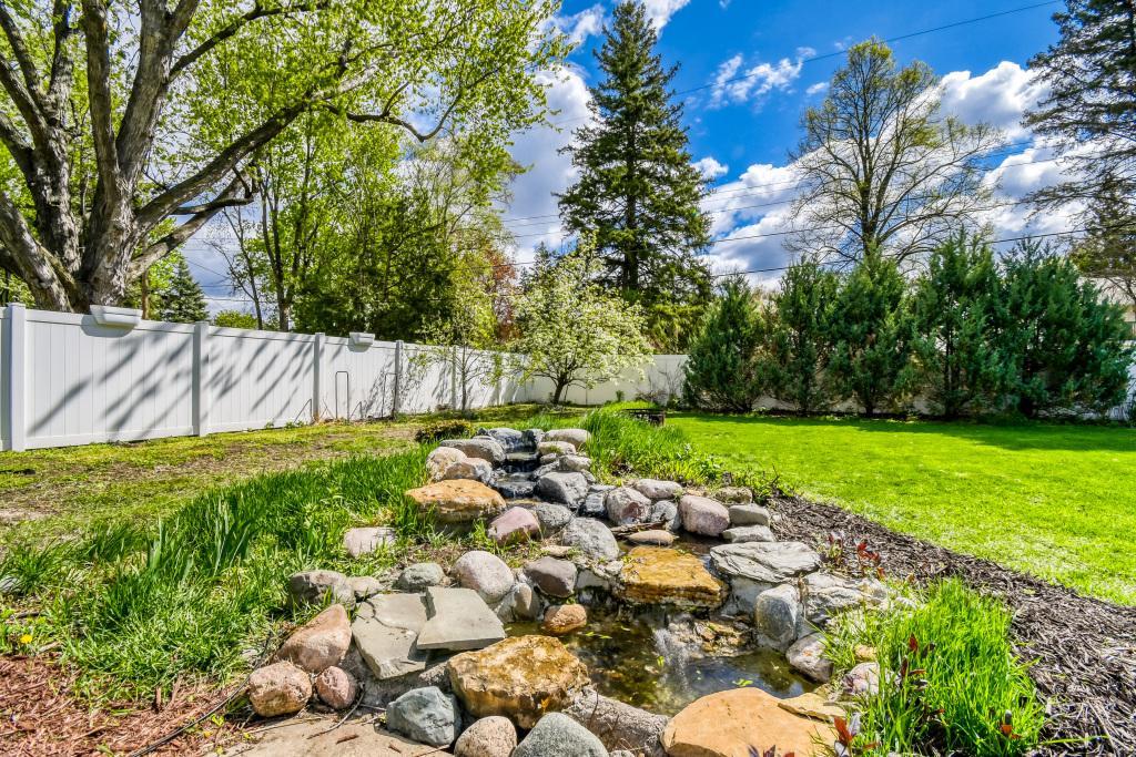 Relax on the deck or patio and listen to the waterfalls of the tranquility pond!