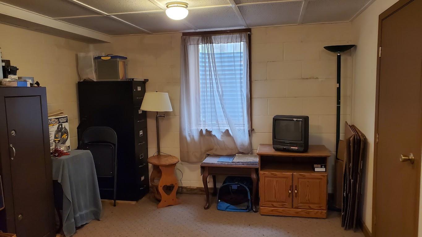 Lower level with egress window for possible 4th bedroom.