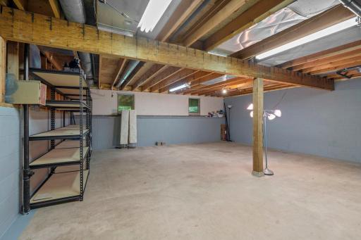 Massive unfinished lower level offering incredible storage capacity.