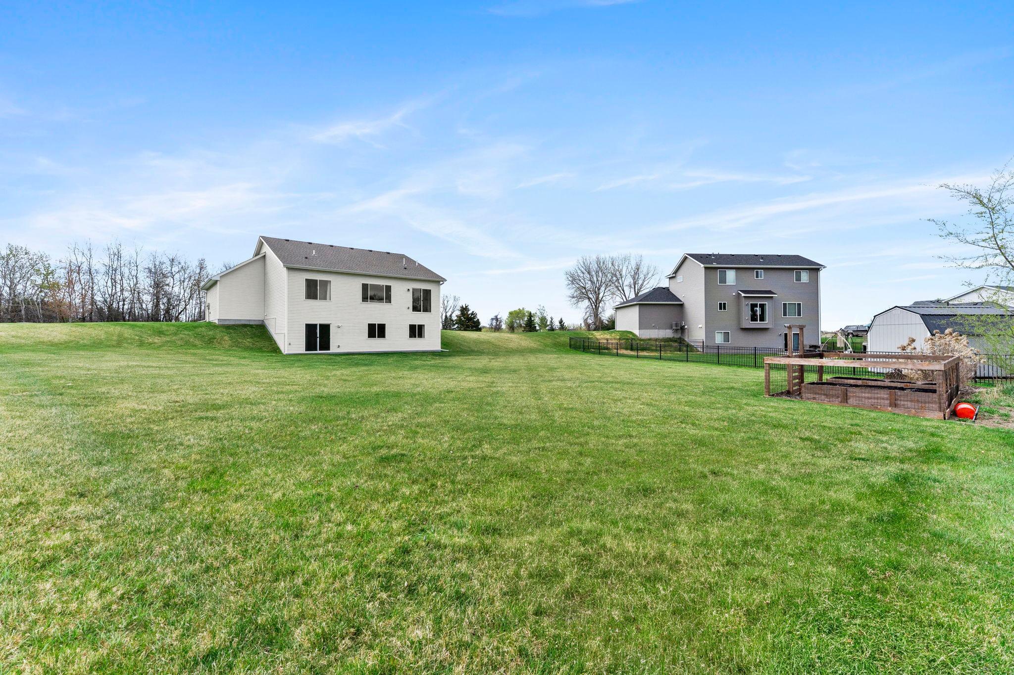 The nice, gradual slope away from the home gives you plenty of space to play!