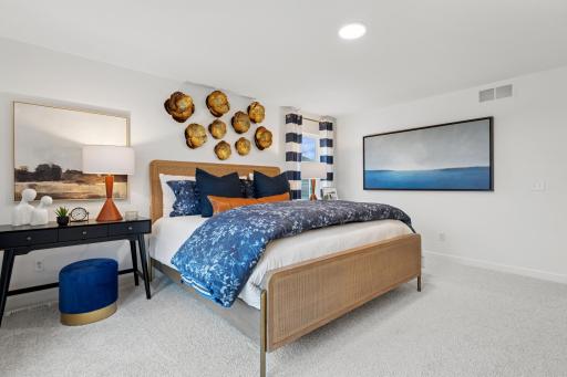 The spacious 14â x16â owner's suite conveniently connects to the owner's bath and walk-in closet.