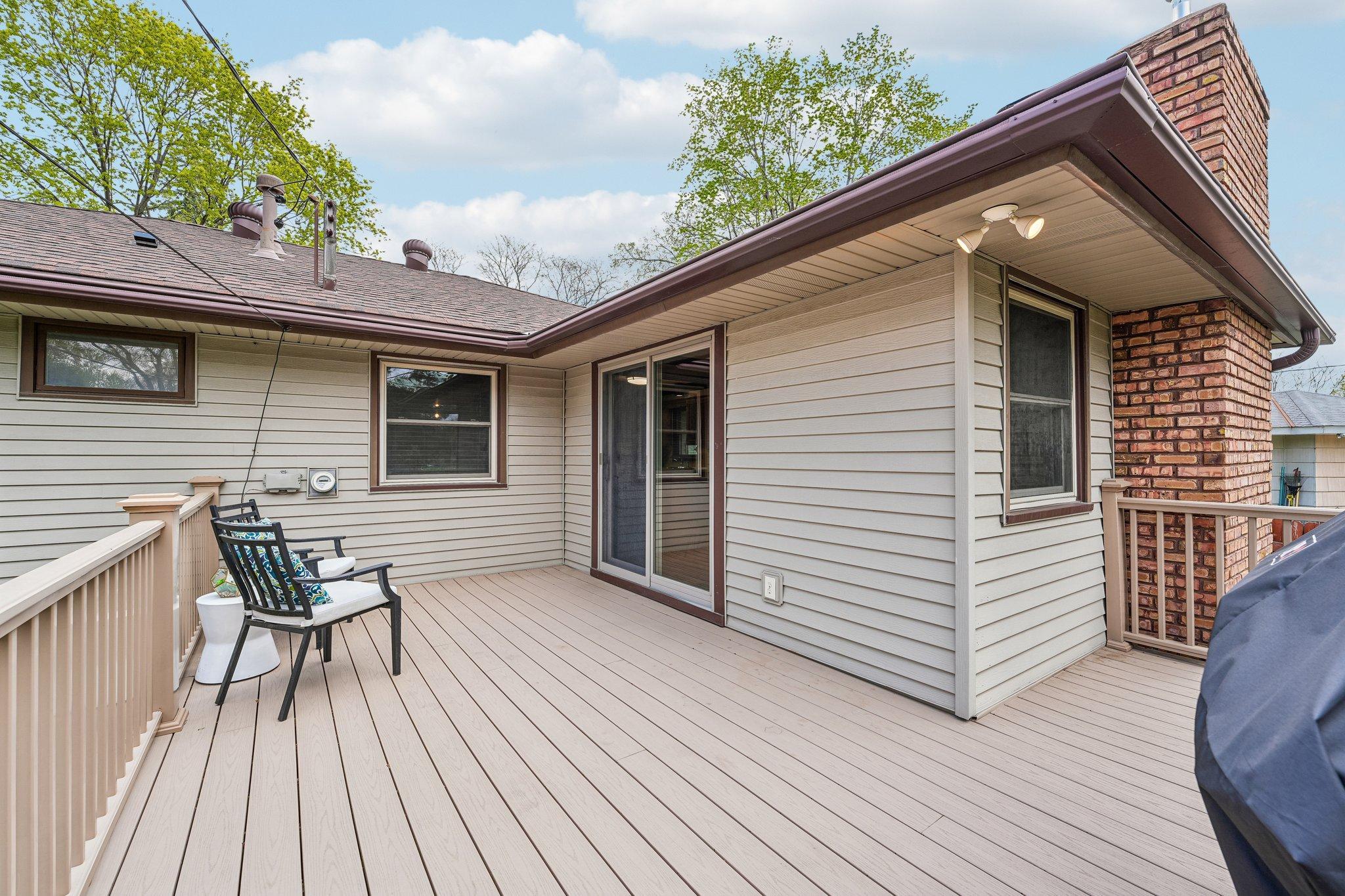 large deck for entertaining