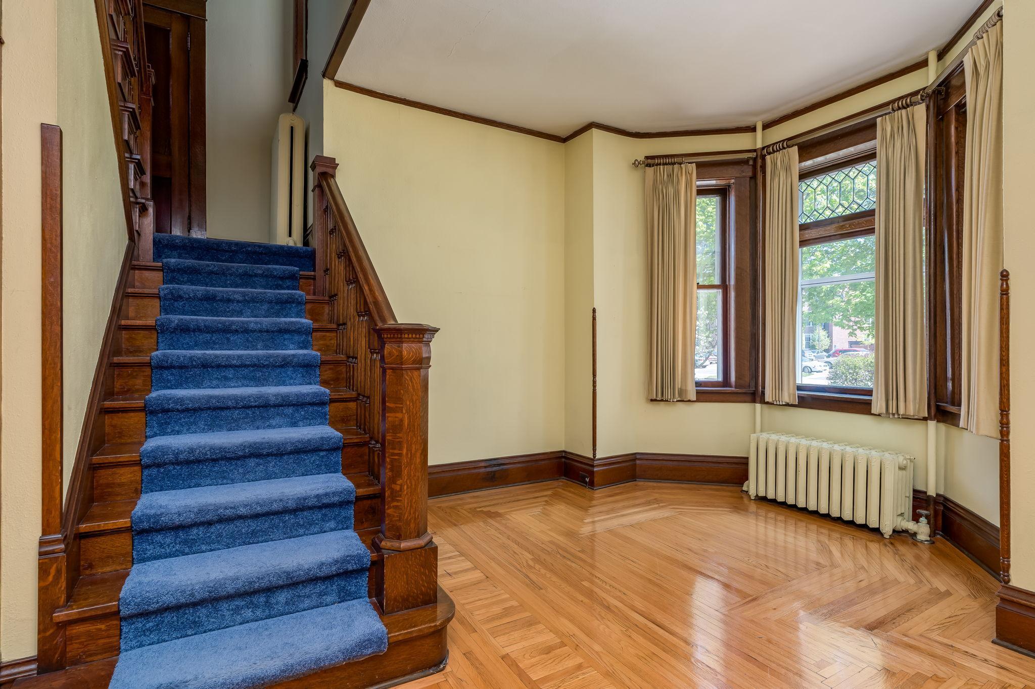 Second set of stairs leading up to the second level