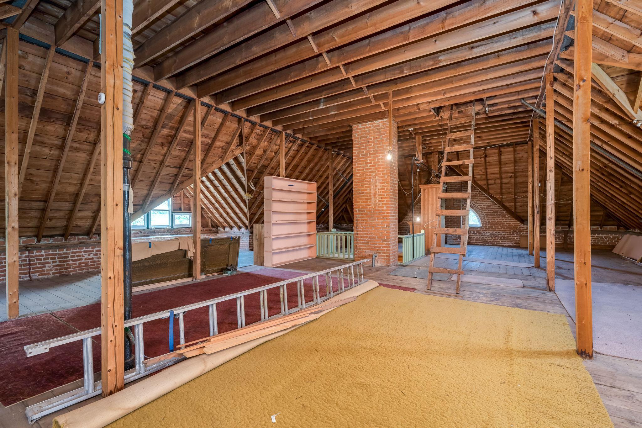 Walk up attic for storage