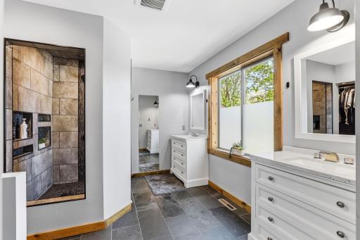 Beautiful master bath with double vanity