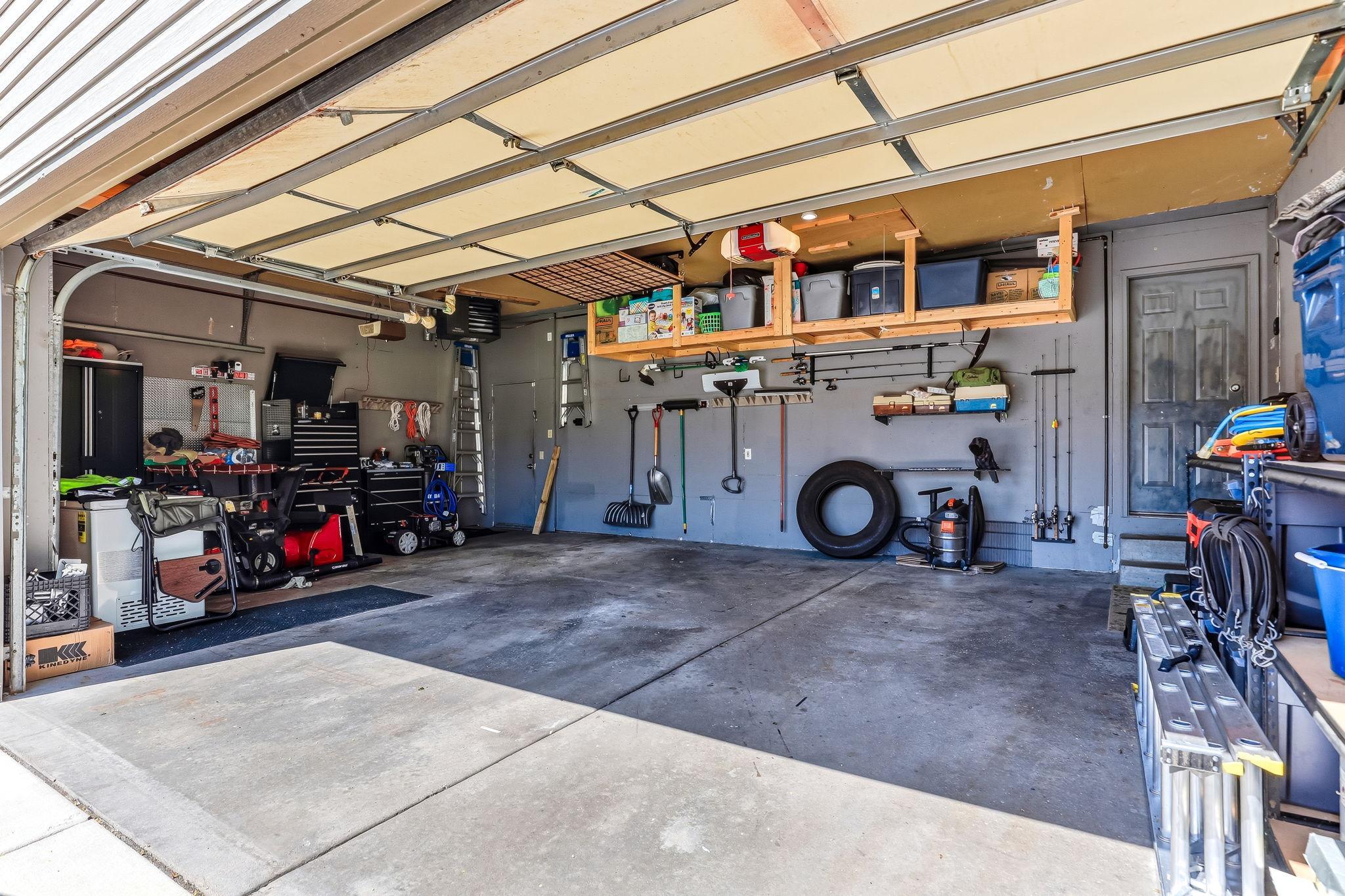 Spacious attached 3 car garage