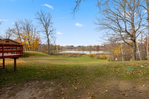 Gentle slope to the waters edge, 124' of lake frontage on Elm Island lake in Aitkin.