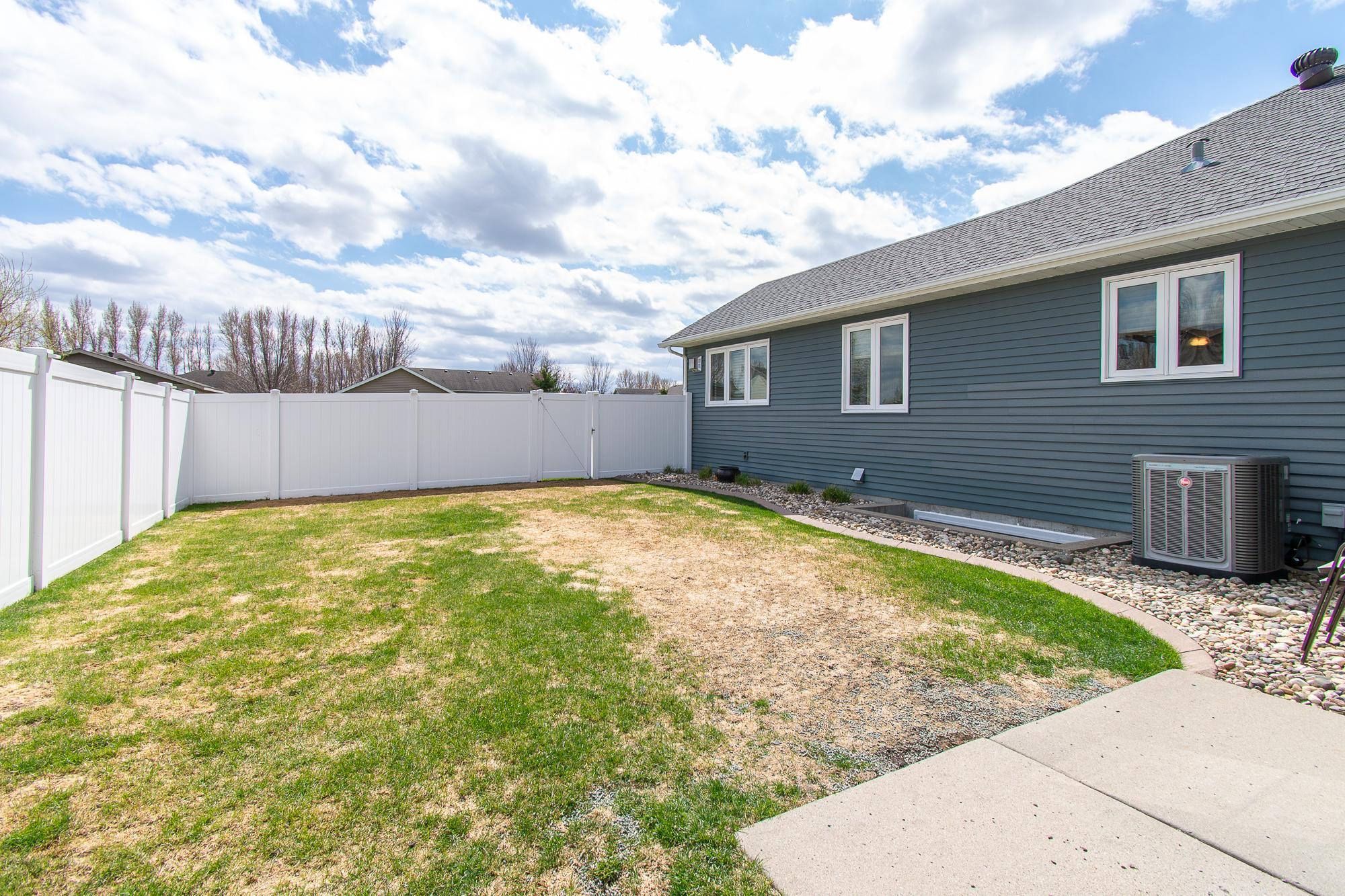 Fenced in side yard