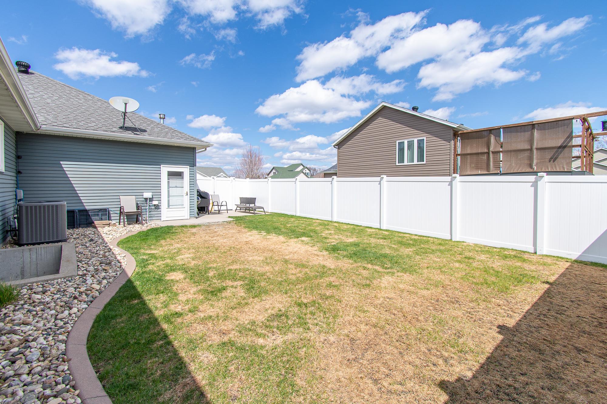 Fenced in side yard