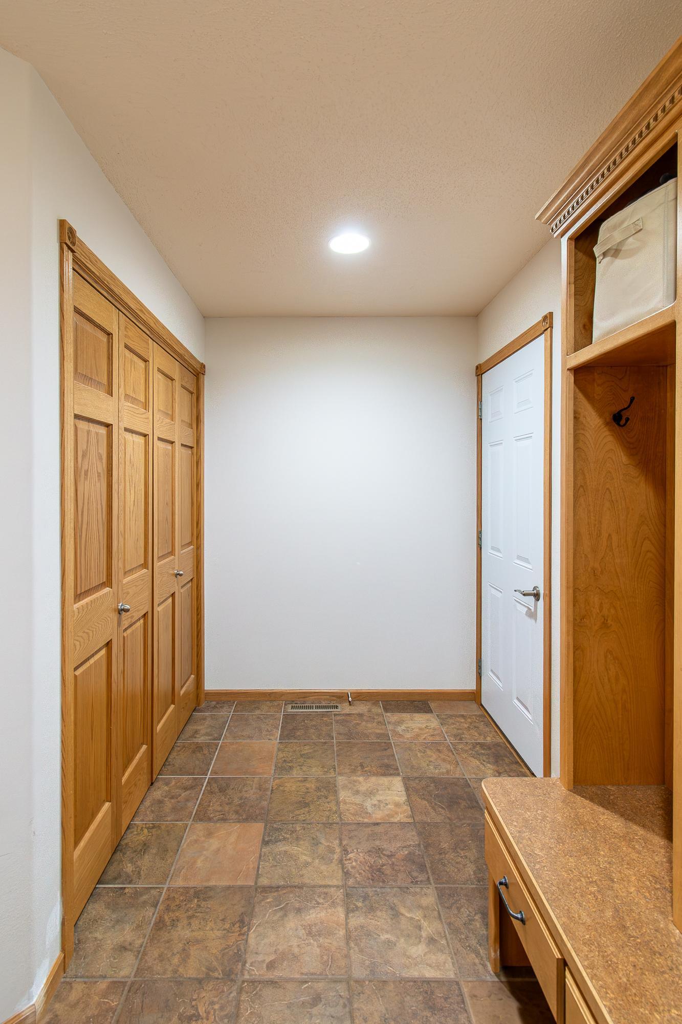 Drop zone off of the garage entry