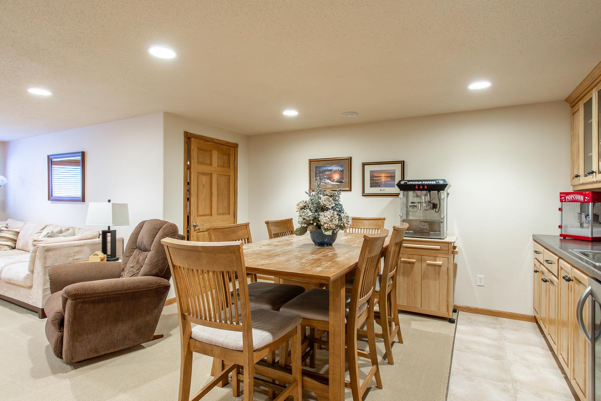 Wetbar to theater room