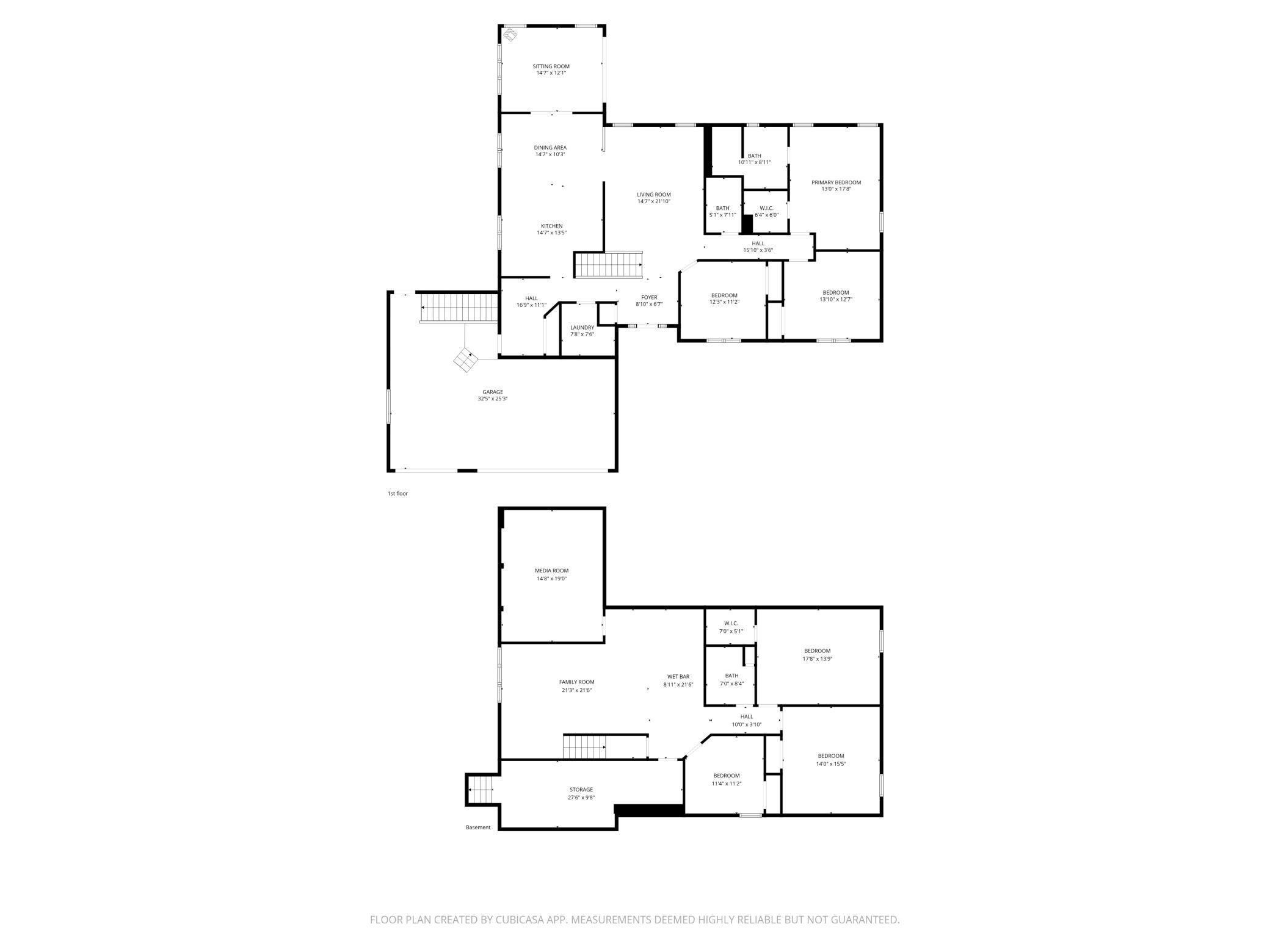 Both floors **approx dimensions